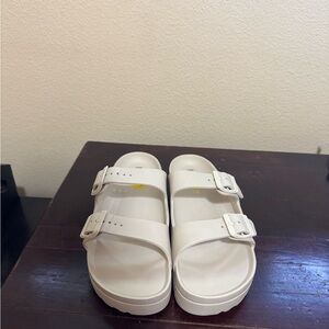 Womens MIA Slide Sandals Size 9 Beige Off White